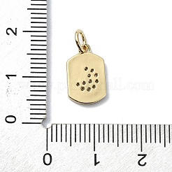 Breloques en laiton avec micro pavé de zircone cubique transparent sur le thème de la lune&nbsp;KK-H475-57G-10