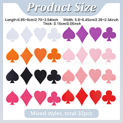 32 pieza de hilo de algodón para bordar con diseño de naipes&nbsp;PATC-WH0023-90