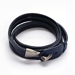 3-Loop-Rindleder-Verpackungsarmbänder&nbsp;BJEW-F173-05