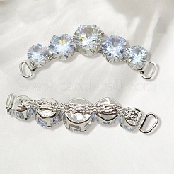 2 pieza de clips para hebillas de zapatos de circonita cúbica micropavé de latón&nbsp;KK-DJ0001-20
