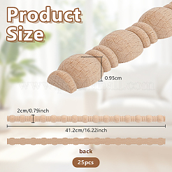 25 moldura de techo de madera&nbsp;AJEW-OC0016-05J
