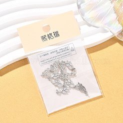 Messing klare Zirkonia Charms&nbsp;XGRQ2O365-421P