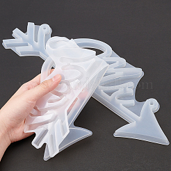 Silikonform-Sets für Türschilder „Mrs & Mr“&nbsp;DIY-OC0003-11