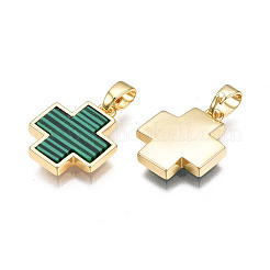 Vrais pendentifs en laiton plaqué 18k or véritable&nbsp;KK-N233-172A-01D