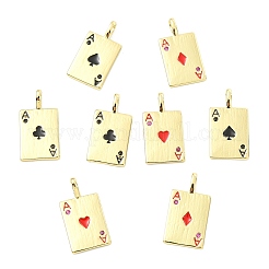 8 pz 4 stili di pendenti in ottone placcato con zirconia cubica&nbsp;KK-CJ0004-48