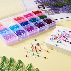 2250pcs 15 Farben transparente Acrylperlen&nbsp;TACR-TA0001-35