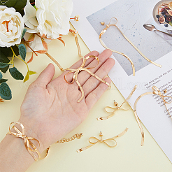 Kit de bijoux en alliage avec chaîne à chevrons et nœud papillon pour femme&nbsp;DIY-FH0006-56G