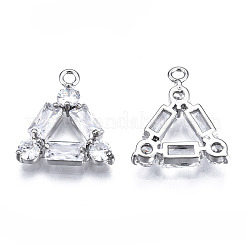 Pendentifs en zircone cubique incrustée de laiton&nbsp;ZIRC-S069-015P