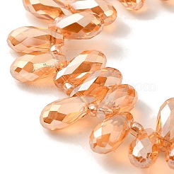 Chapelets de perles en verre transparent électrolytique&nbsp;EGLA-B006-01A-PL01