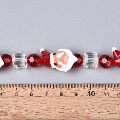 Weihnachtsthema handgefertigte Bunte Malerei-Perlenstränge&nbsp;LAMP-N028-18A