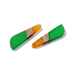 Grandes colgantes de resina transparente y madera de nogal&nbsp;RESI-M027-07C
