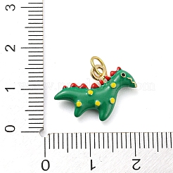 Pendenti in smalto di ottone placcato con dinosauro&nbsp;X-KK-Q804-13G