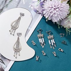 50 pieza de accesorios para pendientes con clip de acero inoxidable 304&nbsp;STAS-UN0057-37