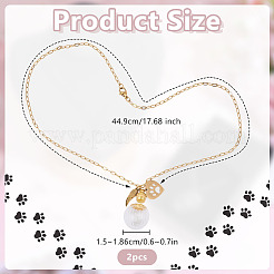 2 collier pendentif en acier inoxydable 304&nbsp;NJEW-DR00036