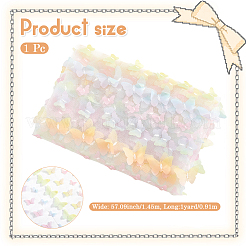 Tissu gaze polyester dégradé 3d papillon&nbsp;AJEW-WH20006-148D