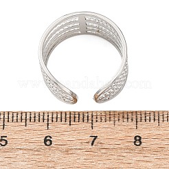 Offene Manschettenringe aus Edelstahl 304&nbsp;RJEW-P191-17P