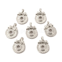 Pendenti in zirconi cubici trasparenti in micro pavè di ottone&nbsp;ZIRC-P086-16