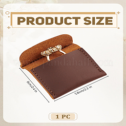 1 Stück rechteckige Ringtaschen aus PU-Leder&nbsp;ABAG-LP0001-06