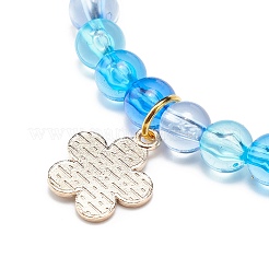 4 stücke 4 stil acryl runde perlen stretch-armbänder set&nbsp;BJEW-JB08926-03