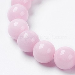 Pulsera de estiramiento con cuentas de jade natural de mashan&nbsp;BJEW-P207-05-14mm