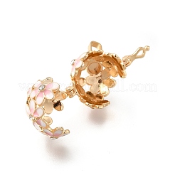 Legierung kristall strass perlen käfig anhänger&nbsp;ENAM-M047-02G-B