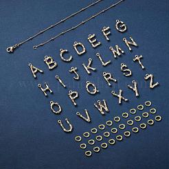 26pcs a ~ z Alphabethalsketten&nbsp;DIY-YW0002-29G