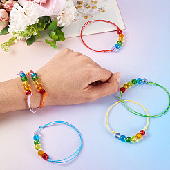 6 Stück Glasperlen-Armbänder&nbsp;BJEW-TAC0038