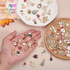 100pcs breloques en alliage d'émail de noël&nbsp;JX156A