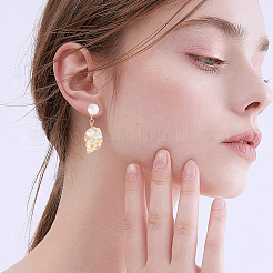 Boucles d'oreilles à tige en acier inoxydable 304&nbsp;EJEW-SP0001-17B