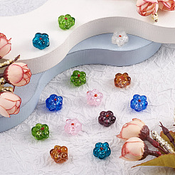 35 pz. 7 perline di lampwork trasparenti fatte a mano&nbsp;LAMP-BT0001-04
