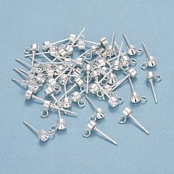 Elementi per orecchini a bottone in acciaio inossidabile 304 anti-ossidazione&nbsp;STAS-H410-04P-C