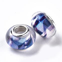 Perline europei grande resina buco&nbsp;OPDL-R114-04B