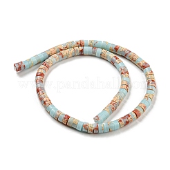 Brins de perles teintes en jaspe impérial synthétique&nbsp;G-D077-D01-01E
