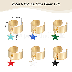 Bague ouverte en acier inoxydable 304&nbsp;RJEW-UN00023