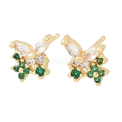 Orecchini da donna in ottone con micro pavé di zirconi cubici&nbsp;KK-A305-07G-05