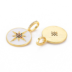 Pendentifs en laiton avec zircon cubique micro pavé&nbsp;KK-S354-334-NF