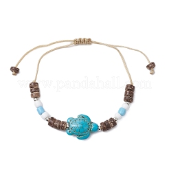 3 pz set di braccialetti con perline intrecciate in cocco&nbsp;BJEW-JB11463