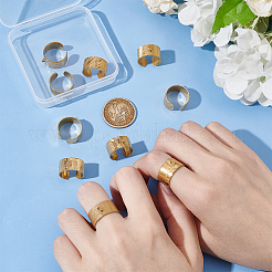 10 stücke 5 arten 304 edelstahl offene manschette ring komponenten&nbsp;STAS-UN0054-83G