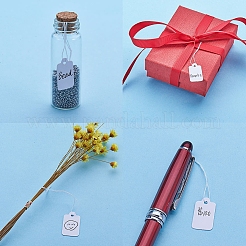 Étiquettes de prix de bijoux rectangle blanc&nbsp;X1-TOOL-C003-02