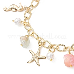 Braccialetti con ciondoli in acciaio inossidabile 304 a tema oceano&nbsp;BJEW-JB13788