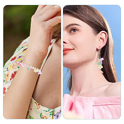 27 pz 9 colori ciondoli in vetro bicolore&nbsp;PALLOY-TADJ00014