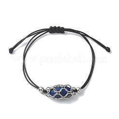 Fabrication de bracelets en macramé en acier inoxydable 304 pour porte-pierres&nbsp;AJEW-JB01193-01
