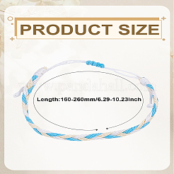 1 Stück geflochtene Armbänder im Bohème-Stil aus gewachster Kordel für Männer und Frauen&nbsp;BJEW-LP0004-20