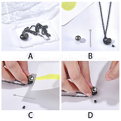 1 pezzo di collana per ceneri con ciondolo a forma di cuore in acciaio inossidabile 304&nbsp;NJEW-CN0001-20EB