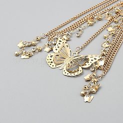 Legierung Strass flache runde Link Glocke Taille Körperketten für Kleid&nbsp;AJEW-WH0606-011B