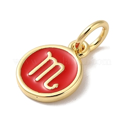 Echte 18 Karat vergoldete Messing Emaille Charms&nbsp;KK-L216-001G-F