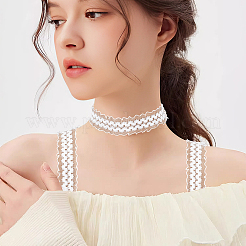 Ruban de fleur plissé chinlon de 30 yards&nbsp;OCOR-WH0046-73B