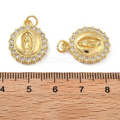 Pendentifs avec zircon cubiques à micro-pavés en laiton&nbsp;KK-C092-19A-G