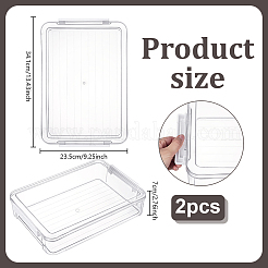 2 caja de plástico para guardar archivos&nbsp;AJEW-PH0010-09