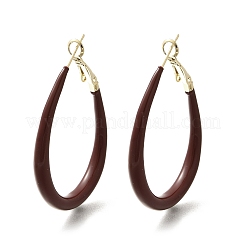 Ottone orecchini a goccia cerchio&nbsp;EJEW-A121-12A-G